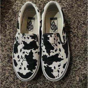 Cow print vans